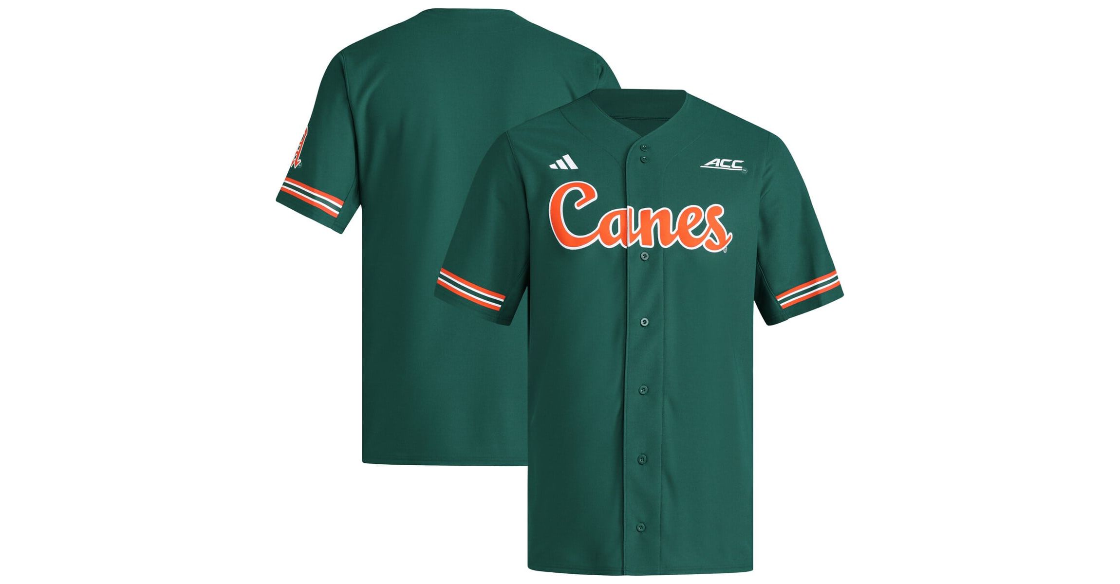 Miami (FL) Hurricanes NCAA Miami Hurricanes Reversible Retro Full-Button Baseball Jersey