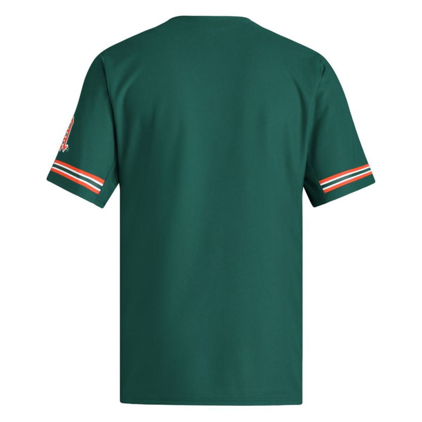 Miami (FL) Hurricanes NCAA Miami Hurricanes Reversible Retro Full-Button Baseball Jersey