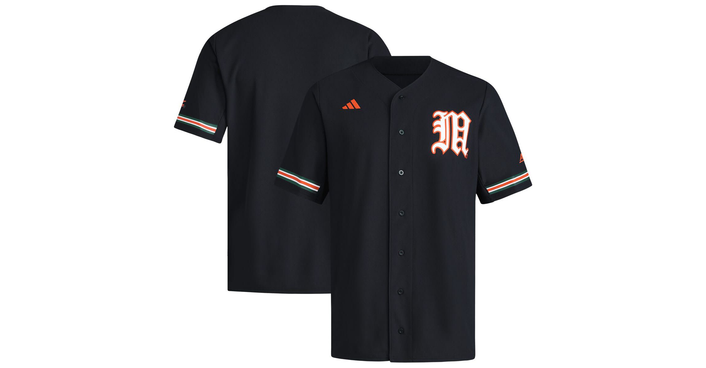 Miami (FL) Hurricanes NCAA Miami Hurricanes V-Neck Baseball Jersey