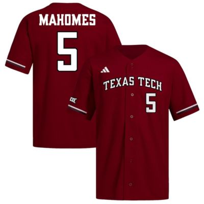 adidas Men's Texas Tech Red Raiders NCAA Patrick Mahomes Texas Tech Raiders Replica Baseball Jersey