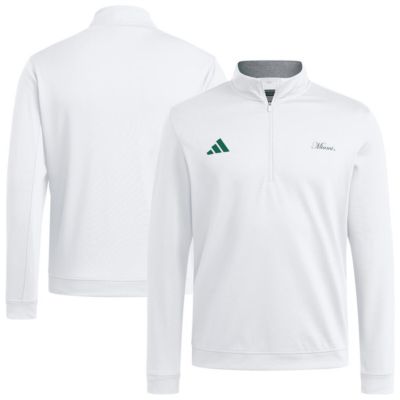 adidas Men's Miami (FL) Hurricanes NCAA Miami Hurricanes Elevated Quarter-Zip Jacket