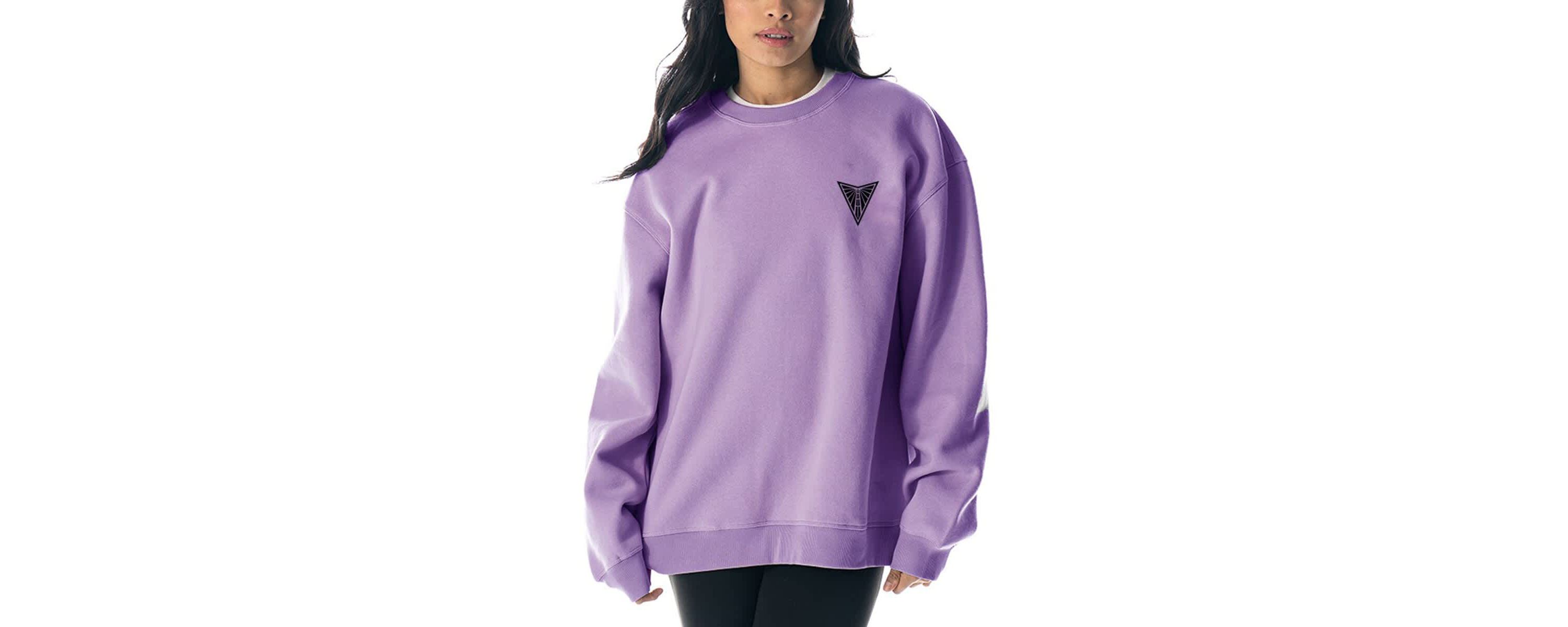 WNBA Unisex Violet Golden State Valkyries Dye Fleece Pullover Crew Sweatshirt
