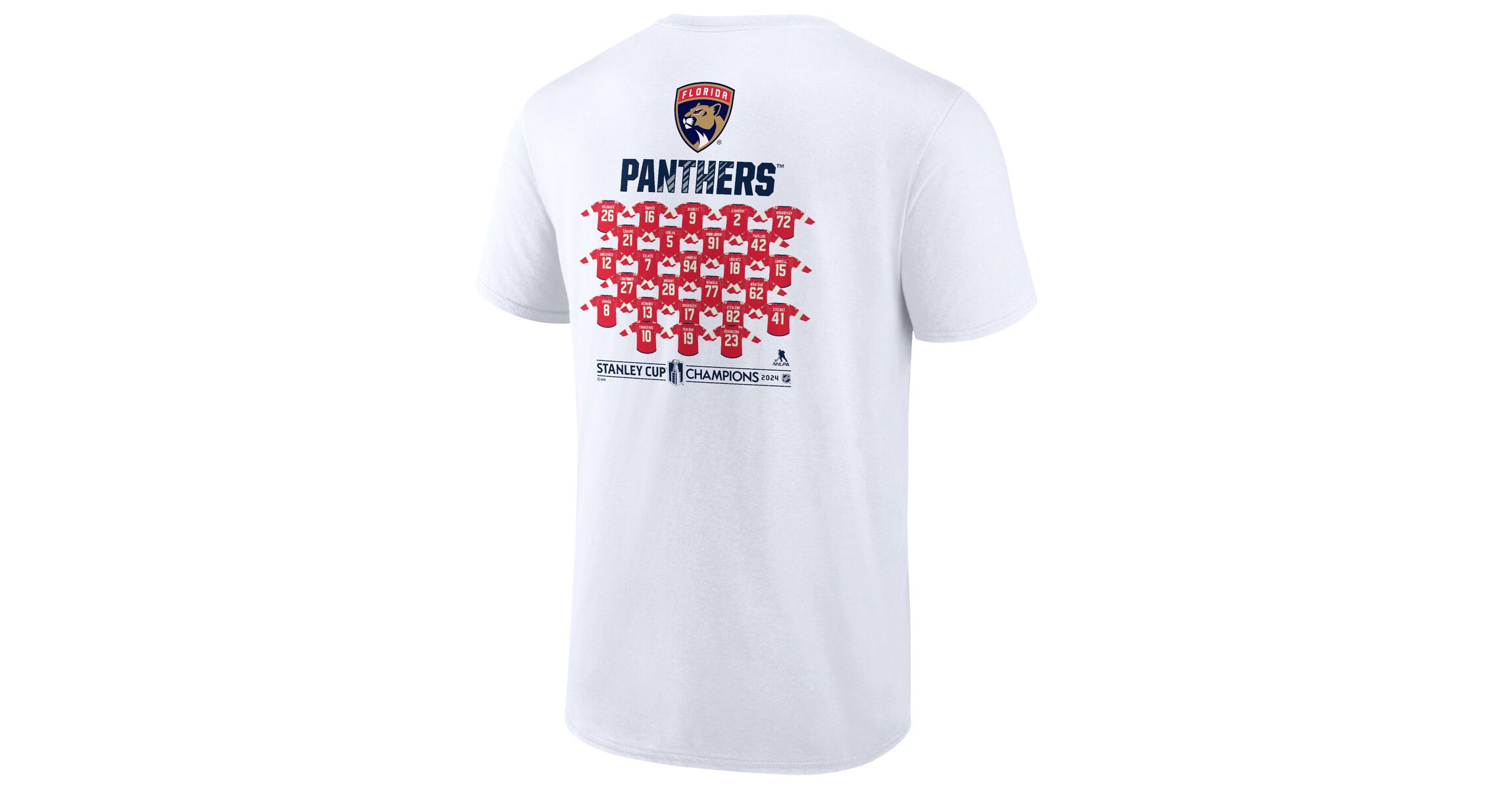 NHL Fanatics Florida Panthers 2024 Stanley Cup s Jersey Roster T-Shirt