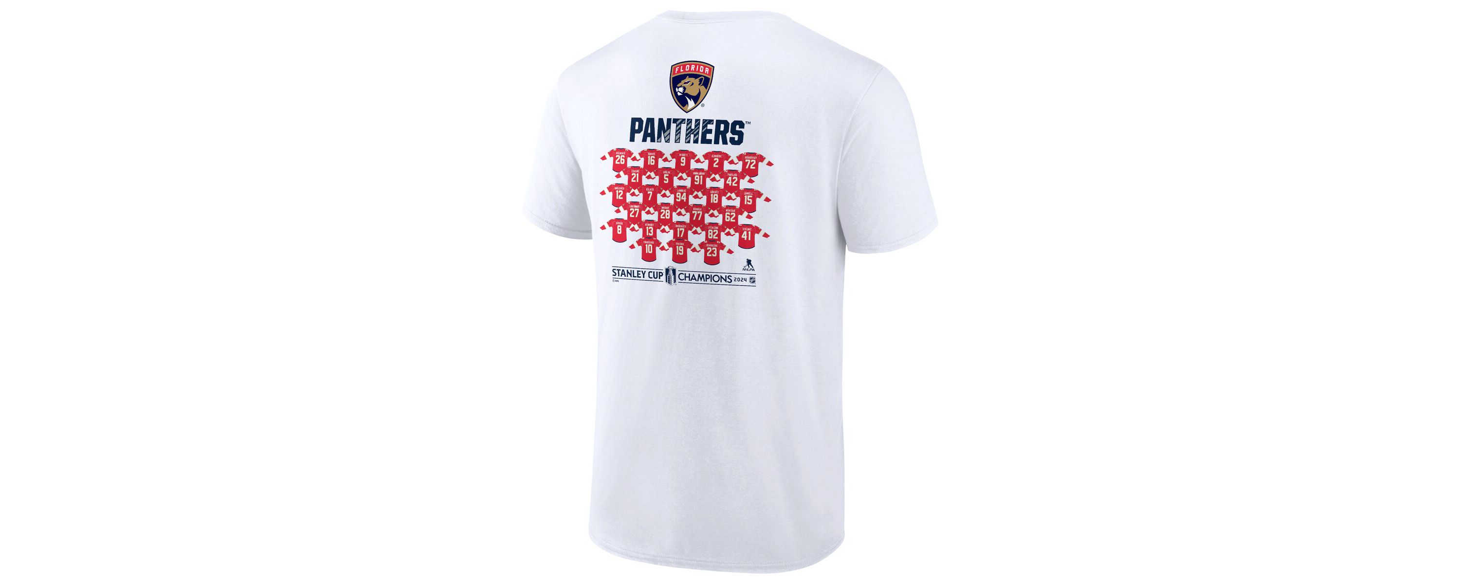 NHL Fanatics Florida Panthers 2024 Stanley Cup s Jersey Roster T-Shirt