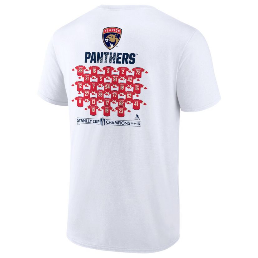 NHL Fanatics Florida Panthers 2024 Stanley Cup s Jersey Roster T-Shirt
