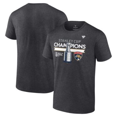 Men's NHL Fanatics Florida Panthers 2024 Stanley Cup s Locker Room T-Shirt, Grey, 3XL
