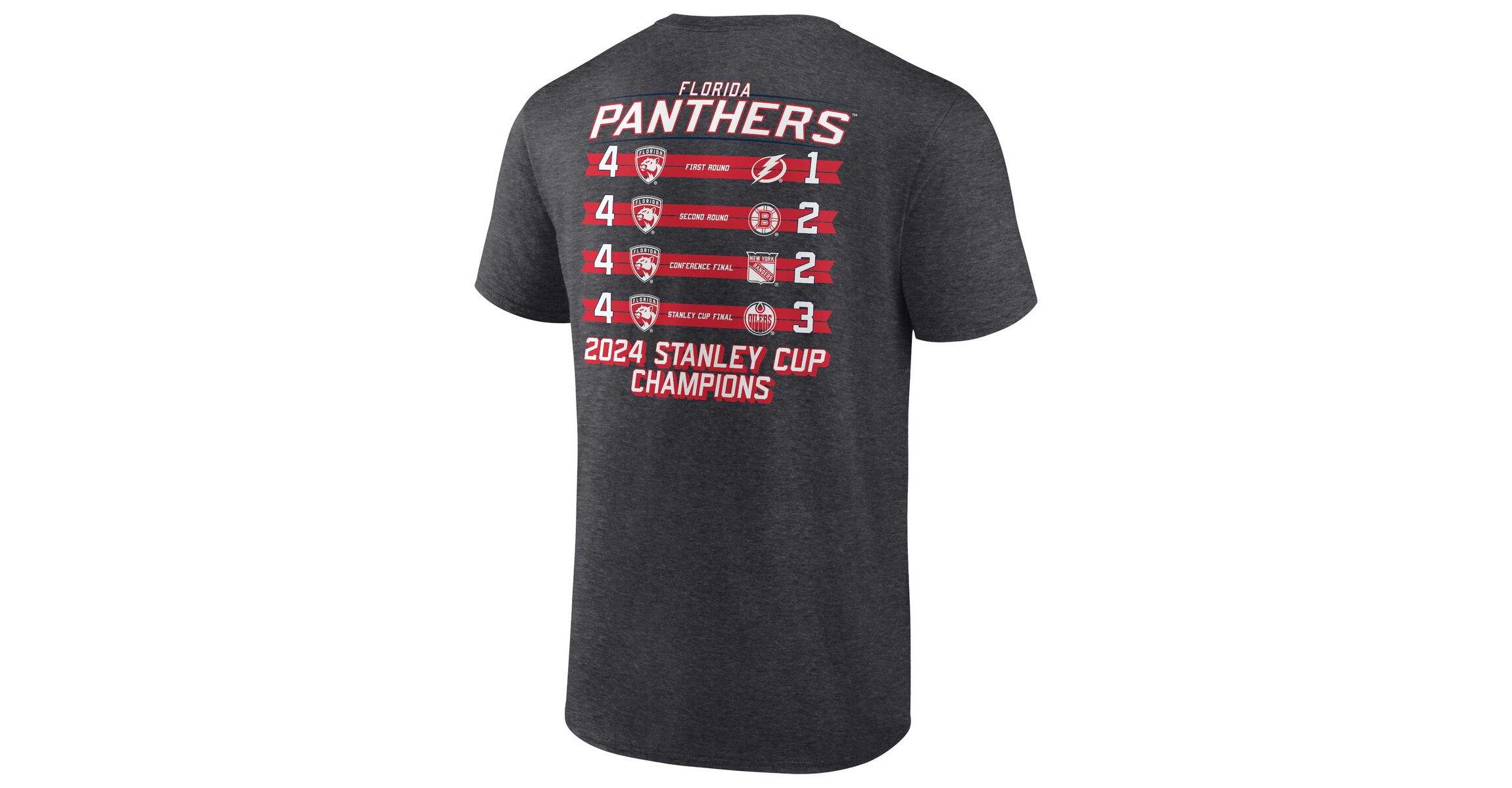 NHL Fanatics Florida Panthers 2024 Stanley Cup s Schedule T-Shirt