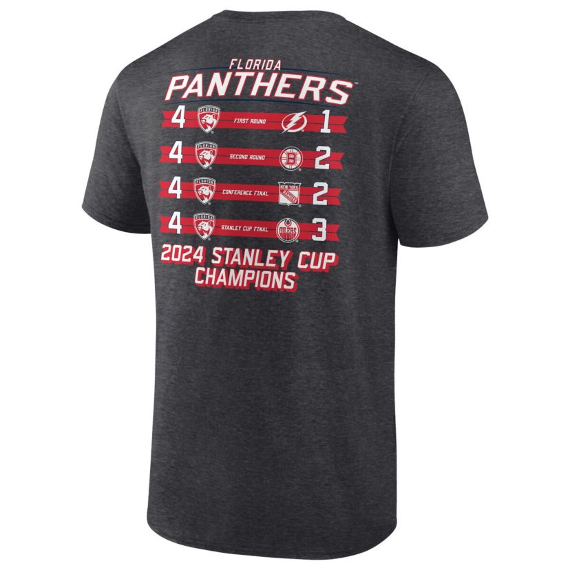 NHL Fanatics Florida Panthers 2024 Stanley Cup s Schedule T-Shirt
