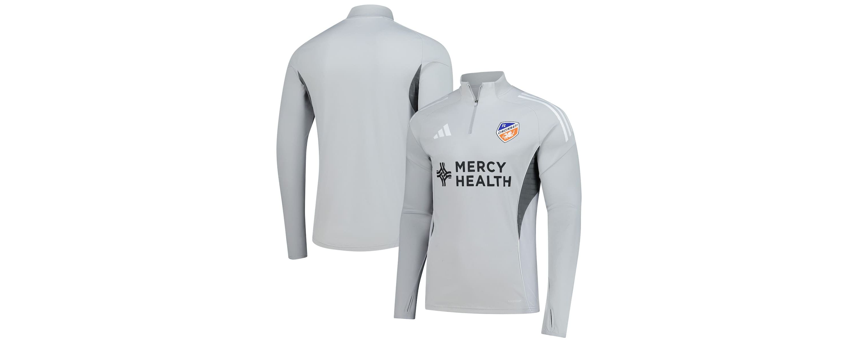 MLS FC Cincinnati 2025 AEROREADY Quarter-Zip Long Sleeve Training Top