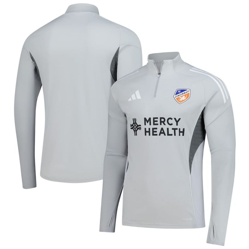 MLS FC Cincinnati 2025 AEROREADY Quarter-Zip Long Sleeve Training Top