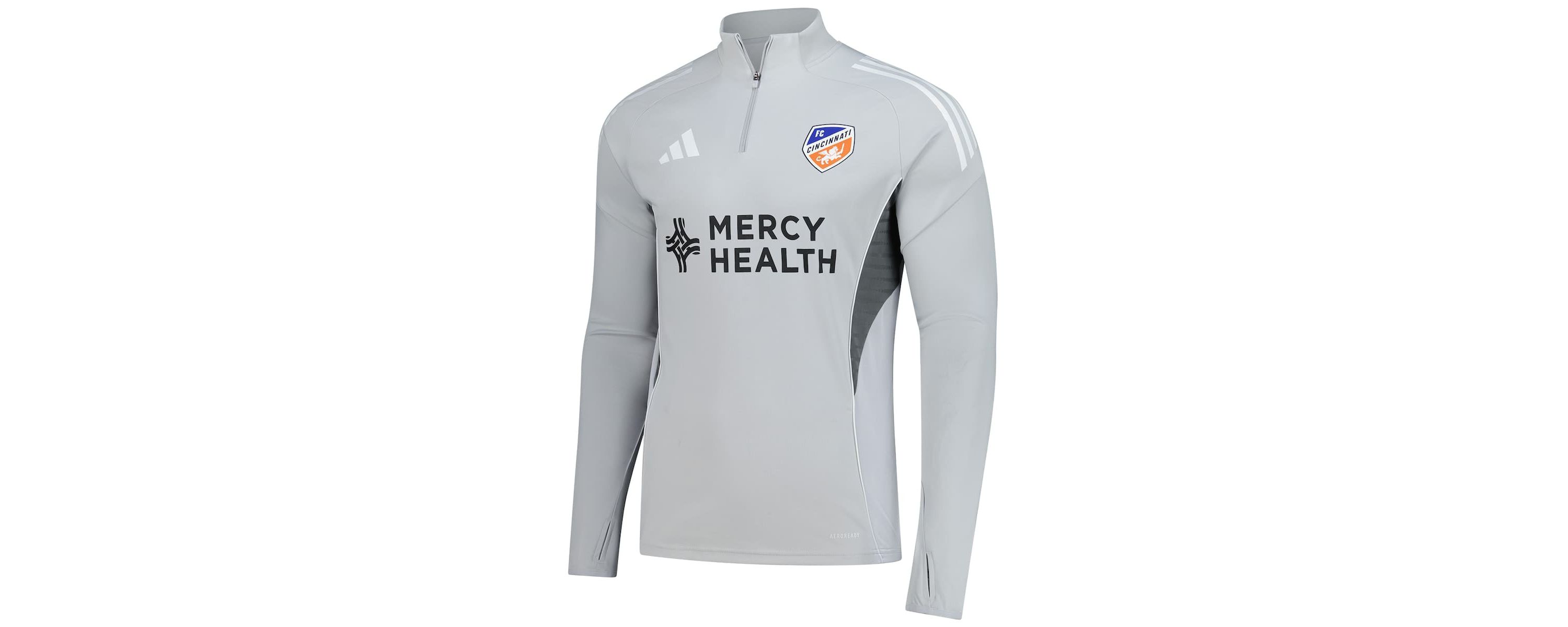 MLS FC Cincinnati 2025 AEROREADY Quarter-Zip Long Sleeve Training Top