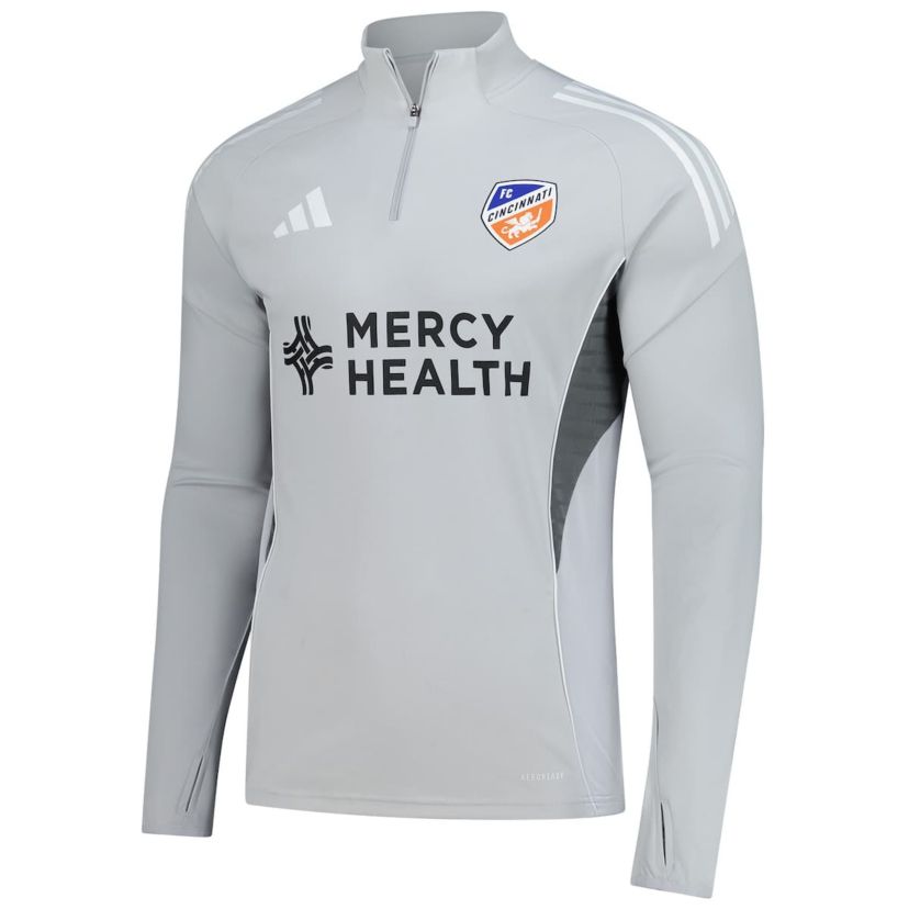 MLS FC Cincinnati 2025 AEROREADY Quarter-Zip Long Sleeve Training Top