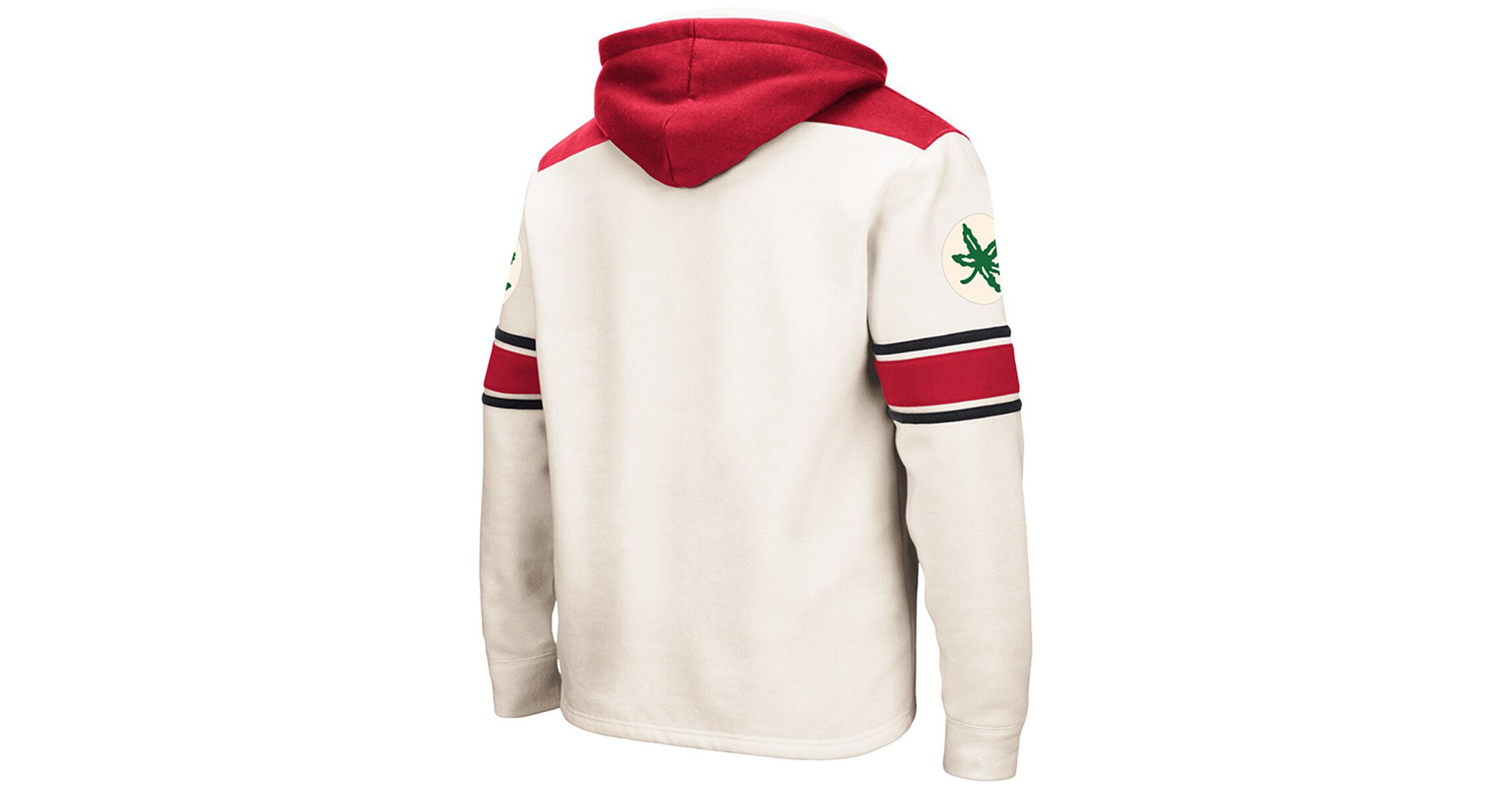 NCAA Ohio State Buckeyes Big & Tall Hockey Lace-Up Pullover Hoodie
