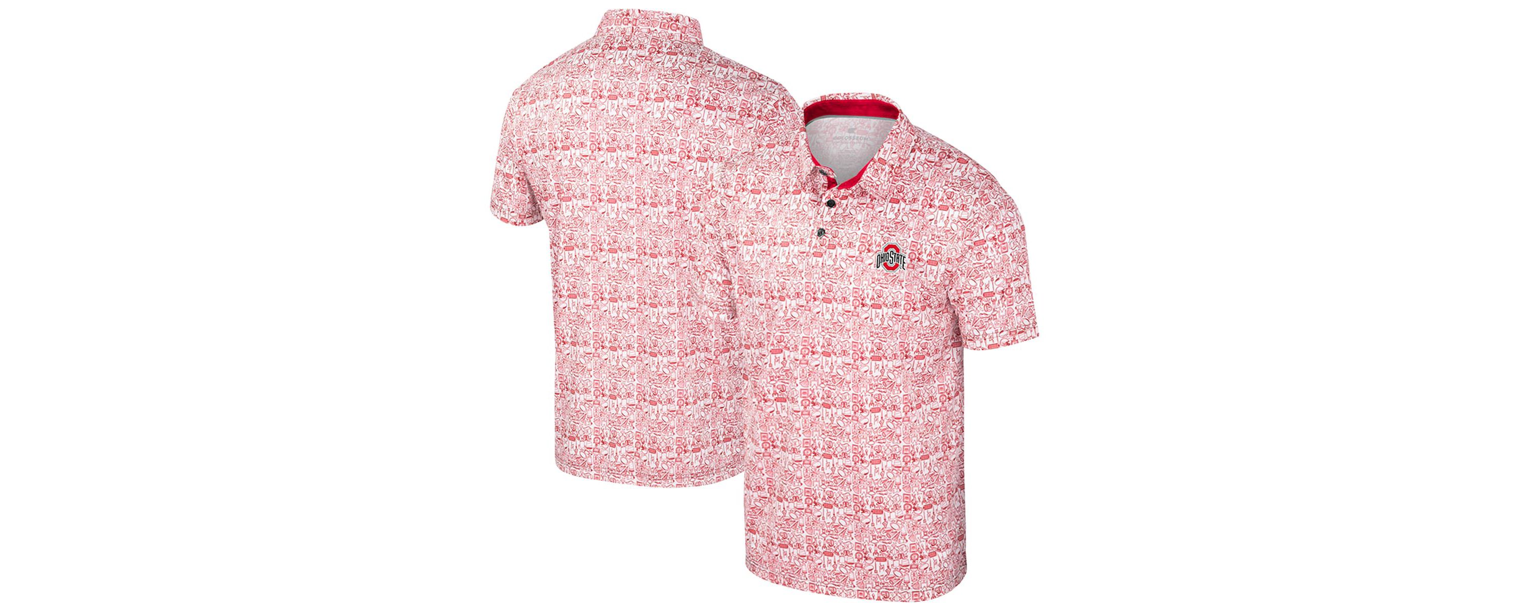 NCAA Ohio State Buckeyes Big & Tall Allover Polo