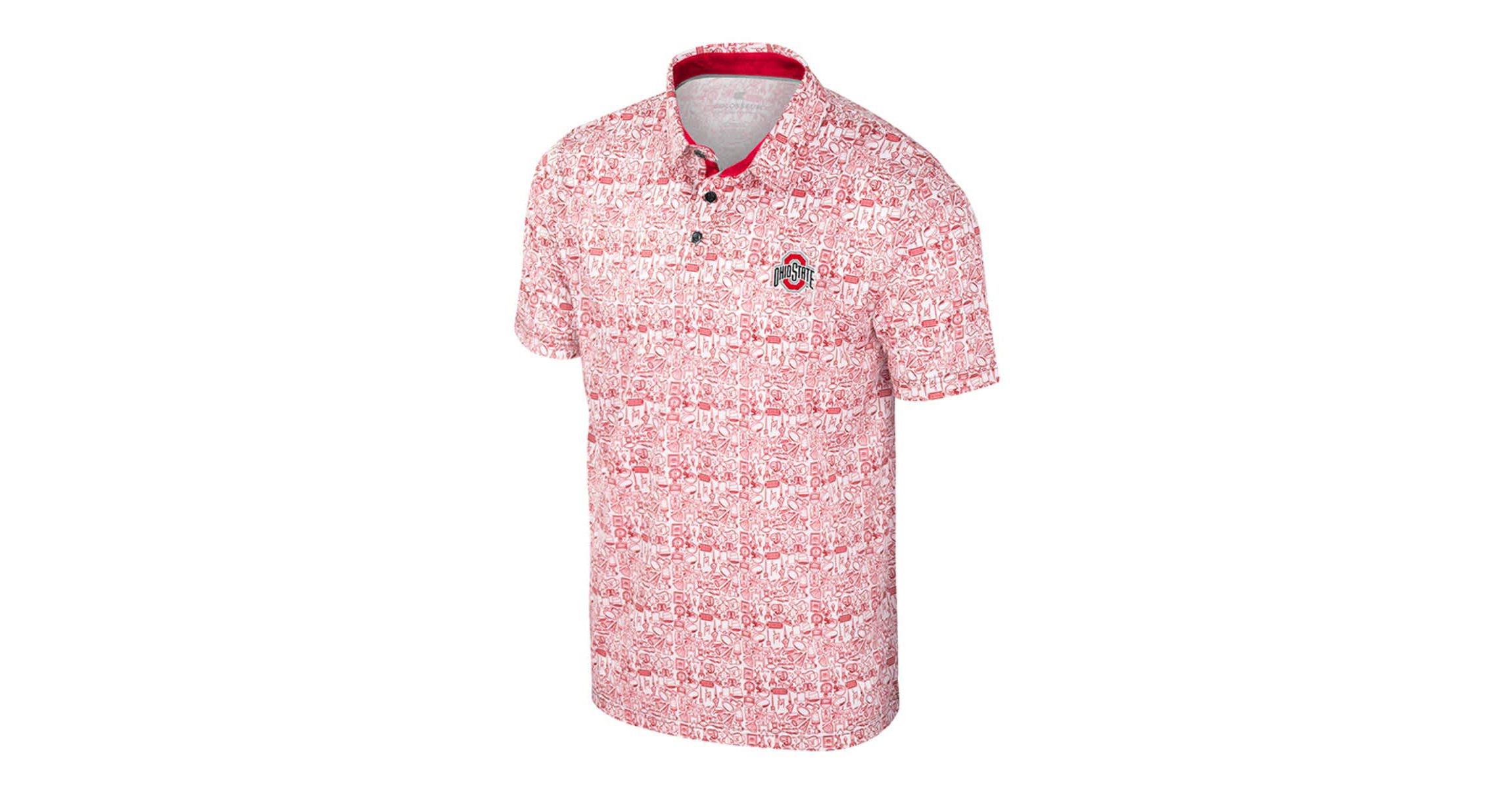 NCAA Ohio State Buckeyes Big & Tall Allover Polo