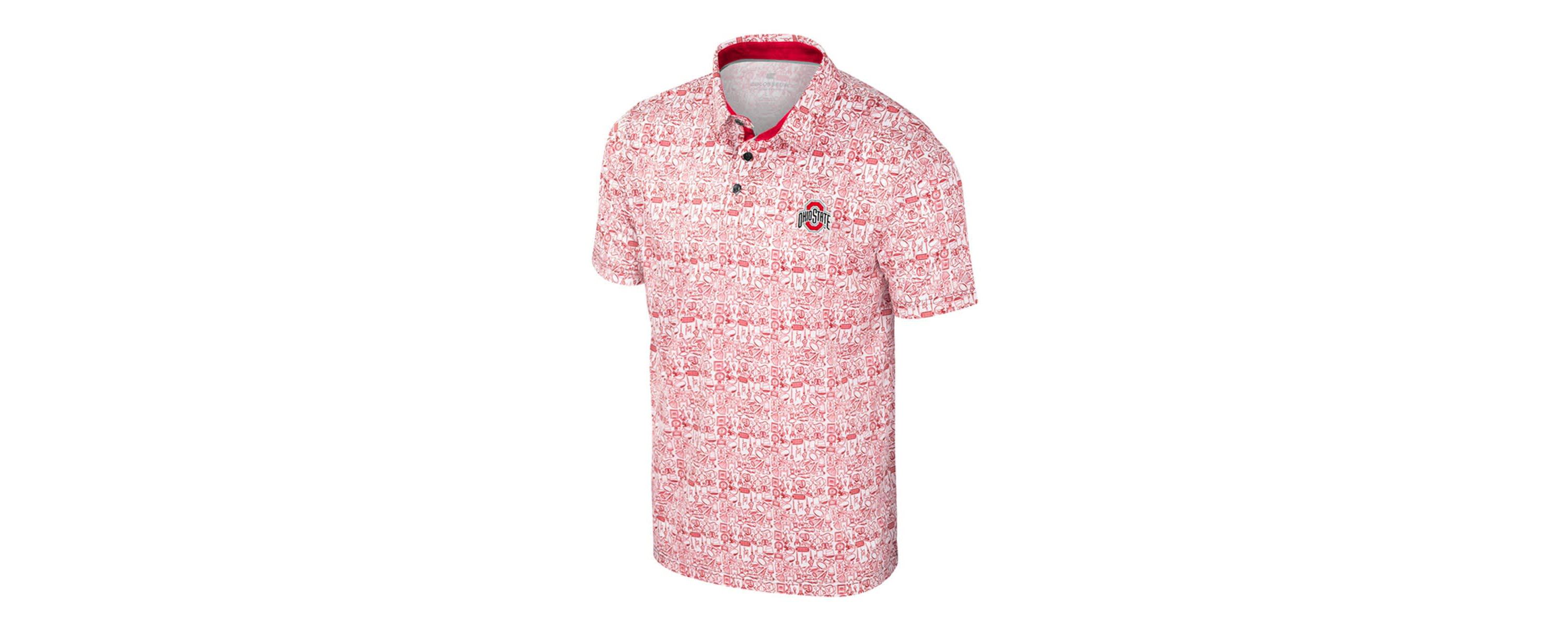 NCAA Ohio State Buckeyes Big & Tall Allover Polo