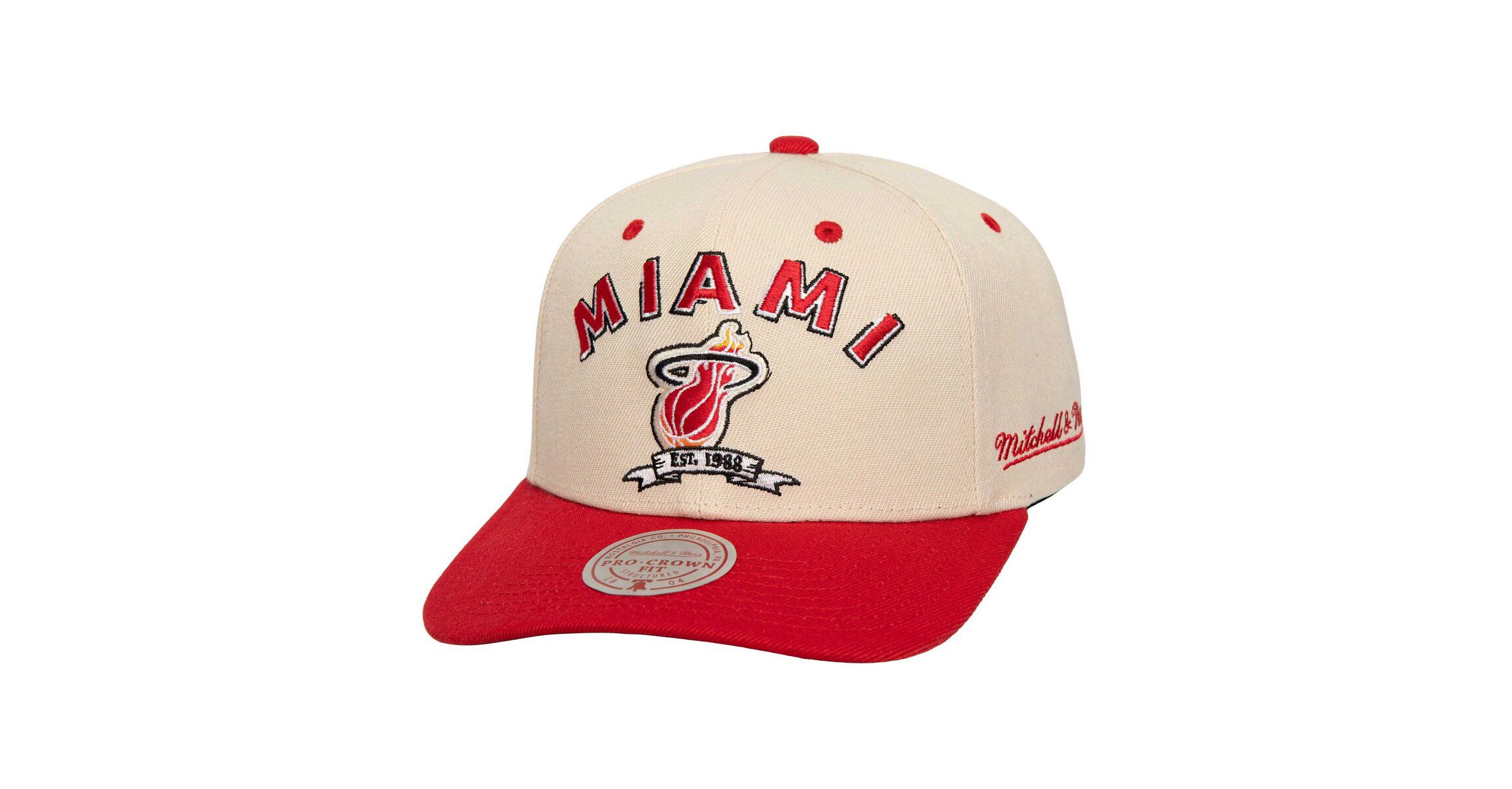 NBA Cream/Red Miami Heat 3x NBA s Soul Legacy Defined Snapback Hat