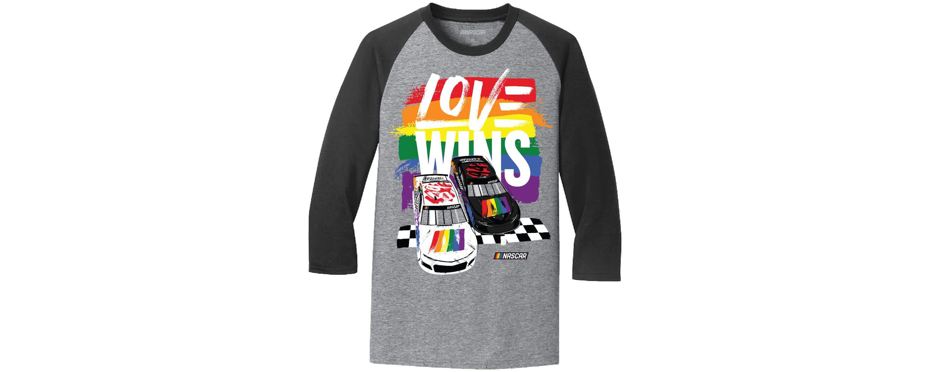 NASCAR Love Wins Pride Ringer T-Shirt