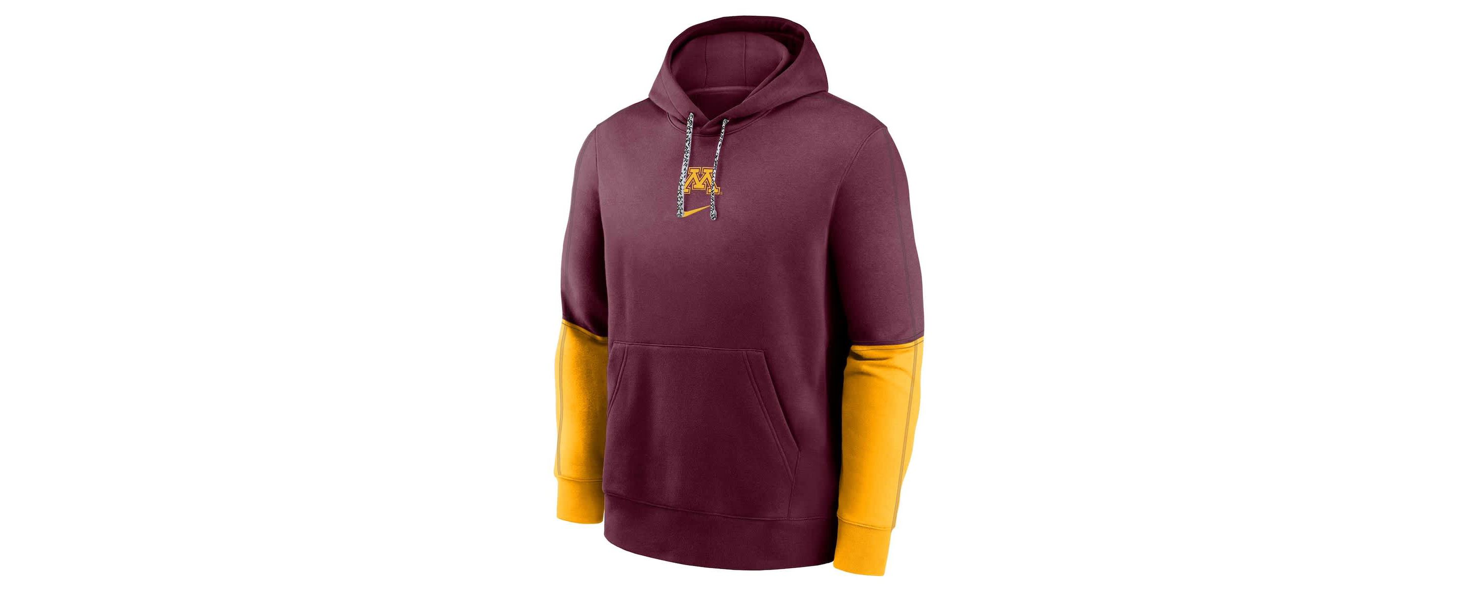 NCAA Nike Minnesota Golden Gophers 2024 Sideline Club Fleece Pullover Hoodie