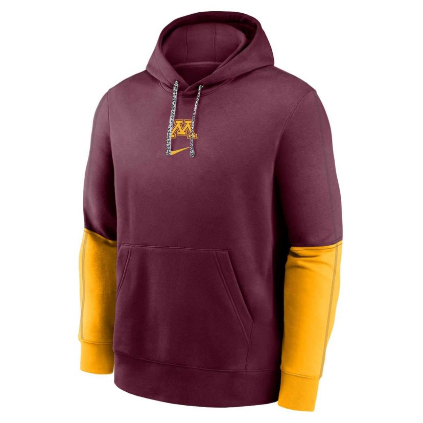 NCAA Nike Minnesota Golden Gophers 2024 Sideline Club Fleece Pullover Hoodie
