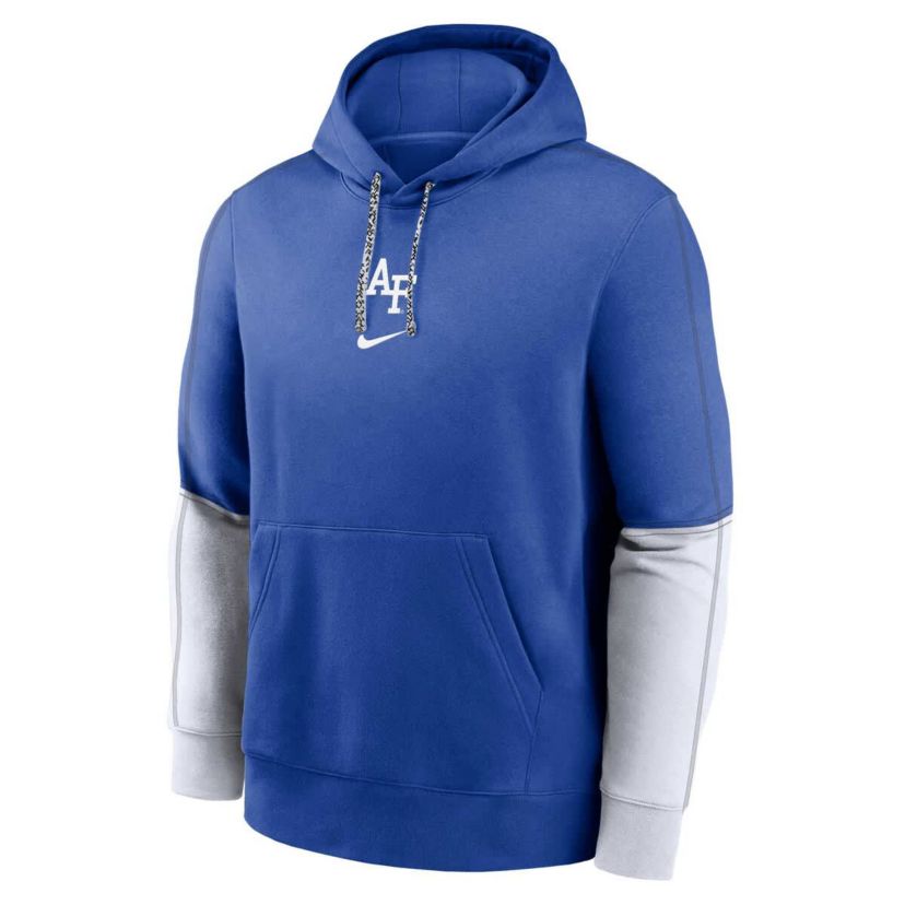 NCAA Nike Air Force Falcons 2024 Sideline Club Fleece Pullover Hoodie