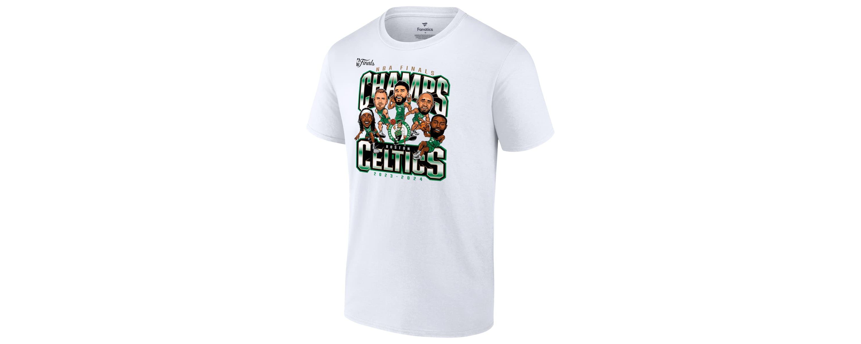 NBA Fanatics Boston Celtics 2024 NBA Finals s Pull Up Jumper Caricature T-Shirt