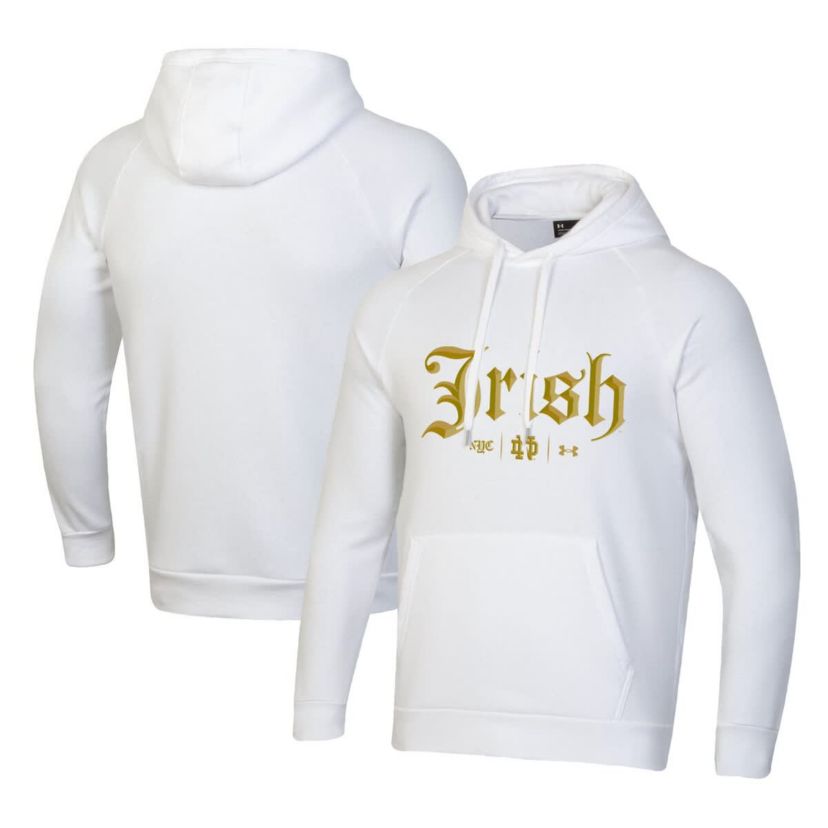 NCAA Under Armour Notre Dame Fighting Irish 2024 Shamrock Series Rival Fleece Pullover Hoodie