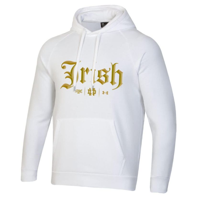 NCAA Under Armour Notre Dame Fighting Irish 2024 Shamrock Series Rival Fleece Pullover Hoodie