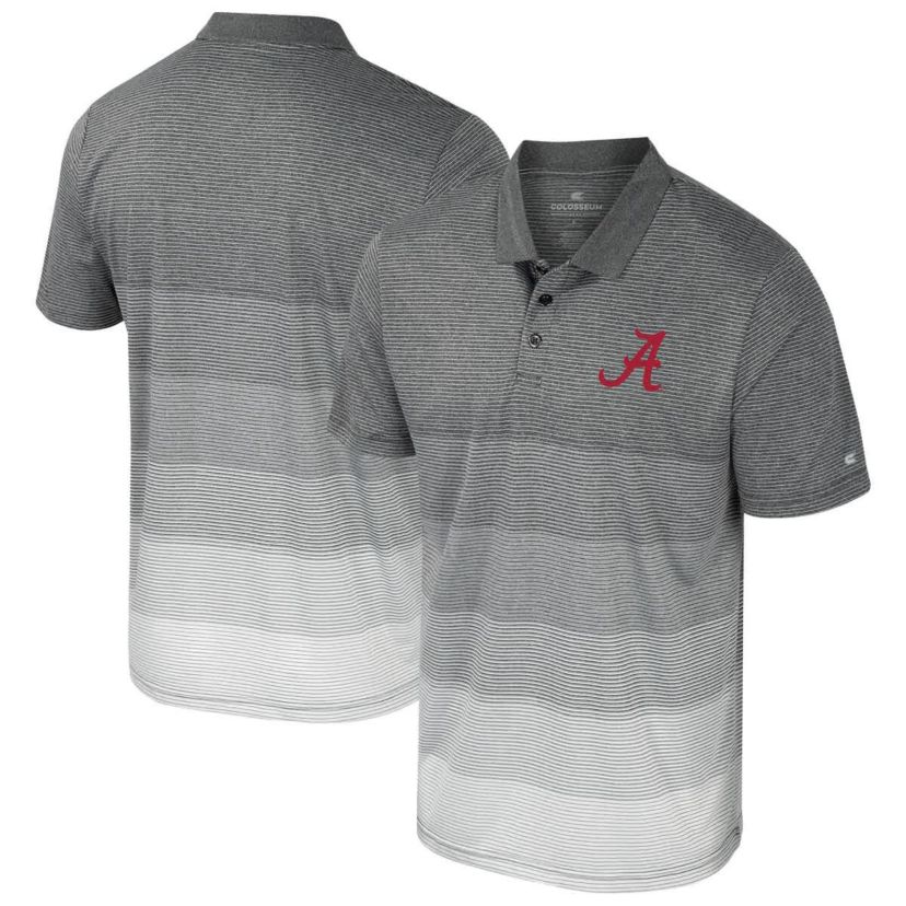 Alabama Crimson Tide NCAA Alabama Tide Striped Mesh Polo
