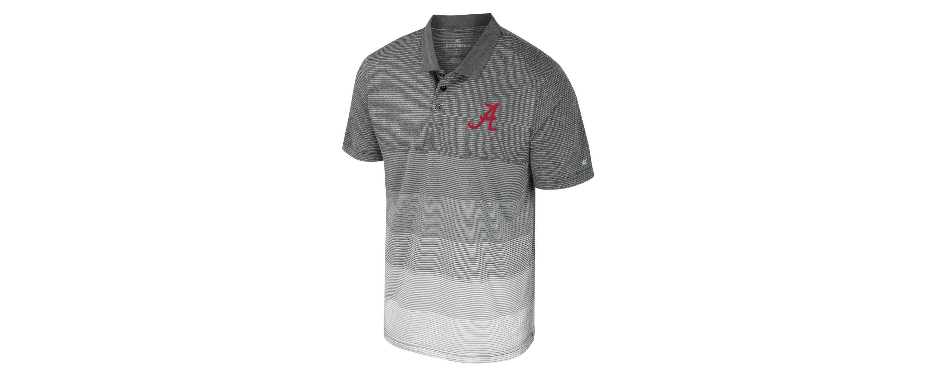 Alabama Crimson Tide NCAA Alabama Tide Striped Mesh Polo