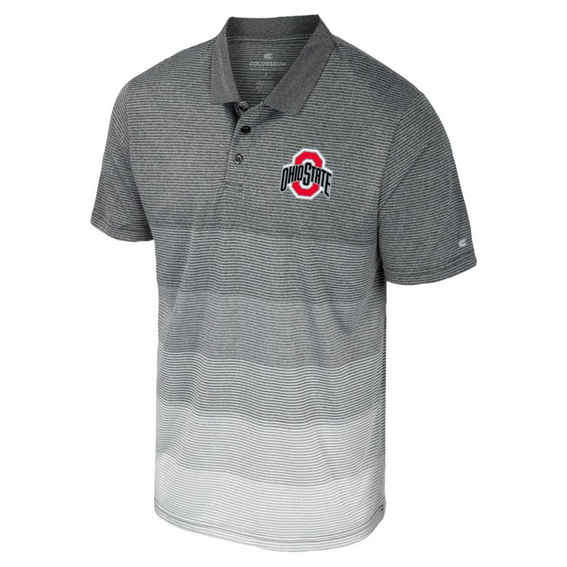 NCAA Ohio State Buckeyes Striped Mesh Polo