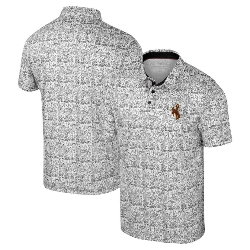 NCAA Wyoming Cowboys Its Time! Allover Print Polo