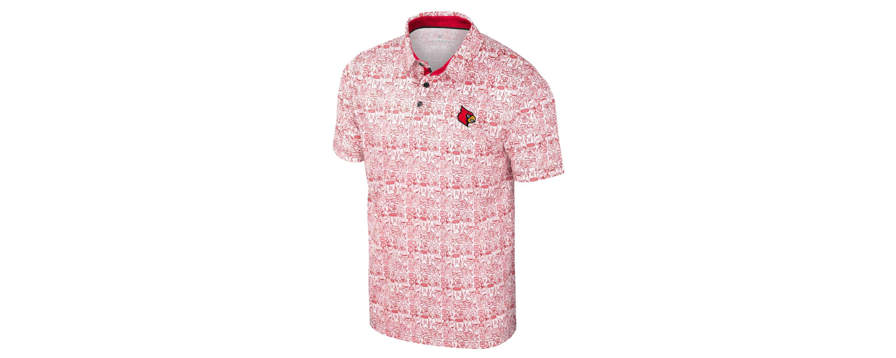 NCAA Louisville Cardinals Its Time! Allover Print Polo