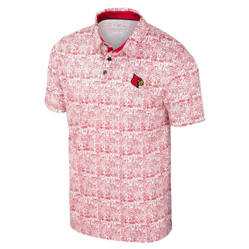 NCAA Louisville Cardinals Its Time! Allover Print Polo