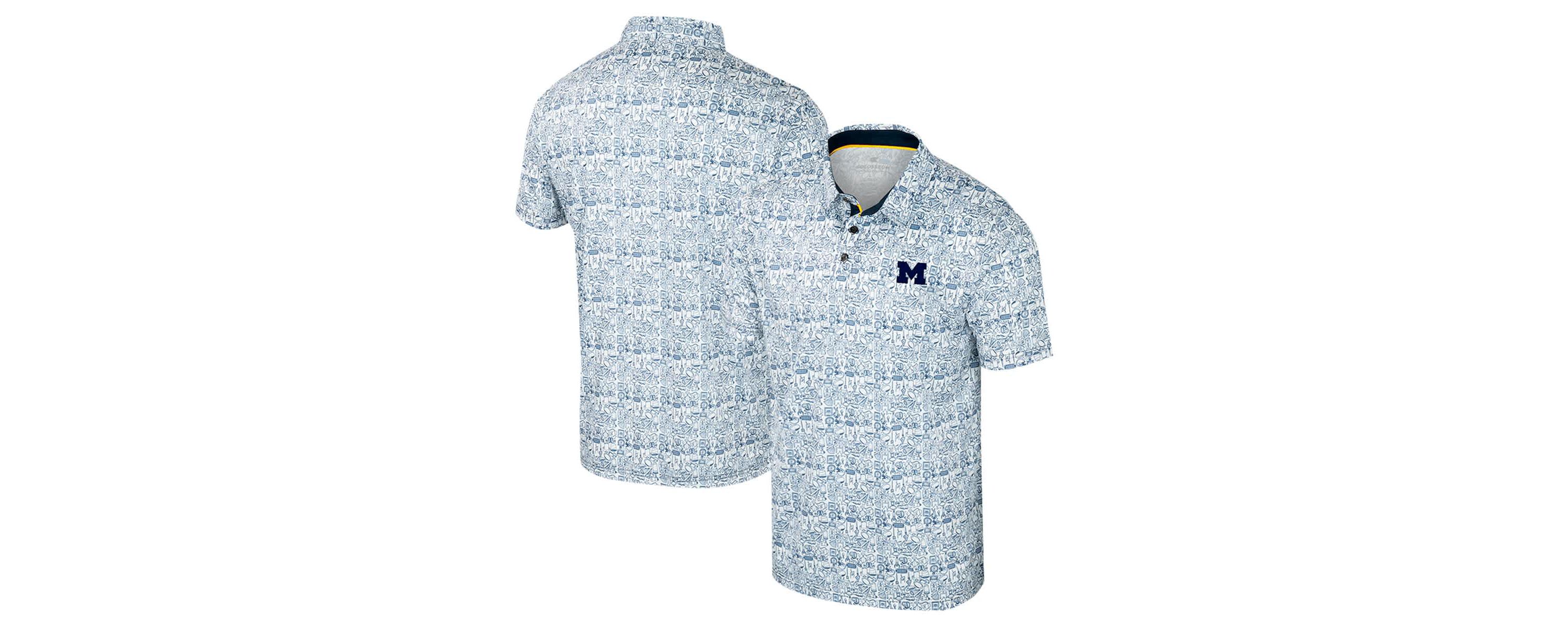 NCAA Michigan Wolverines Its Time! Allover Print Polo