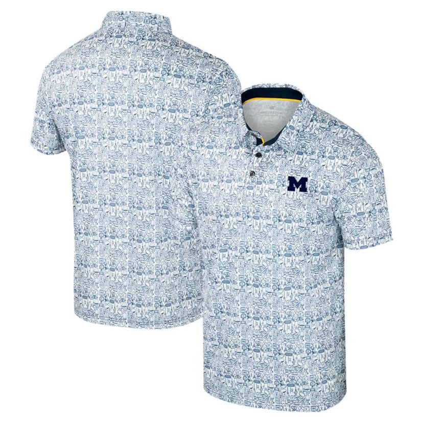 NCAA Michigan Wolverines Its Time! Allover Print Polo