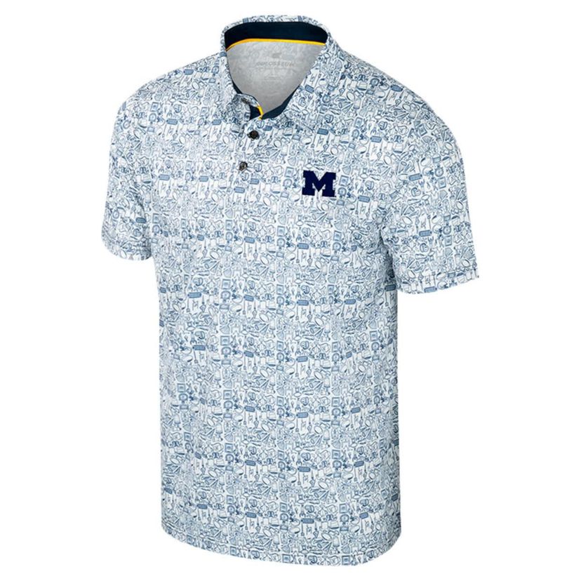 NCAA Michigan Wolverines Its Time! Allover Print Polo