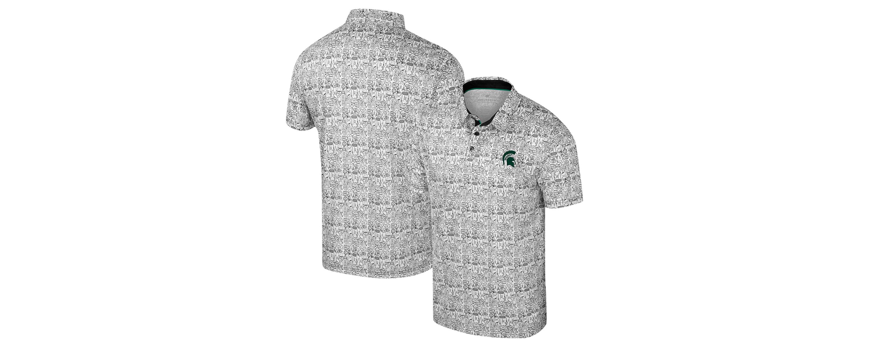 NCAA Michigan State Spartans Its Time! Allover Print Polo