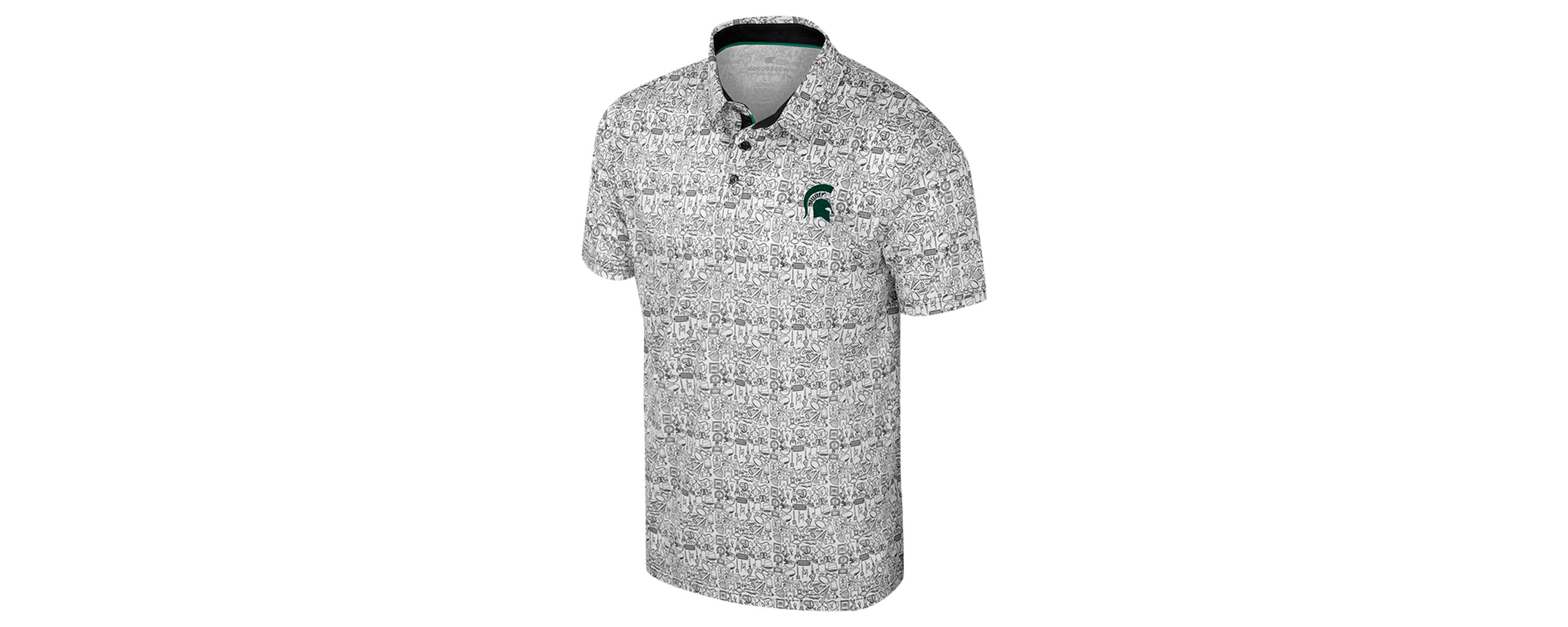 NCAA Michigan State Spartans Its Time! Allover Print Polo