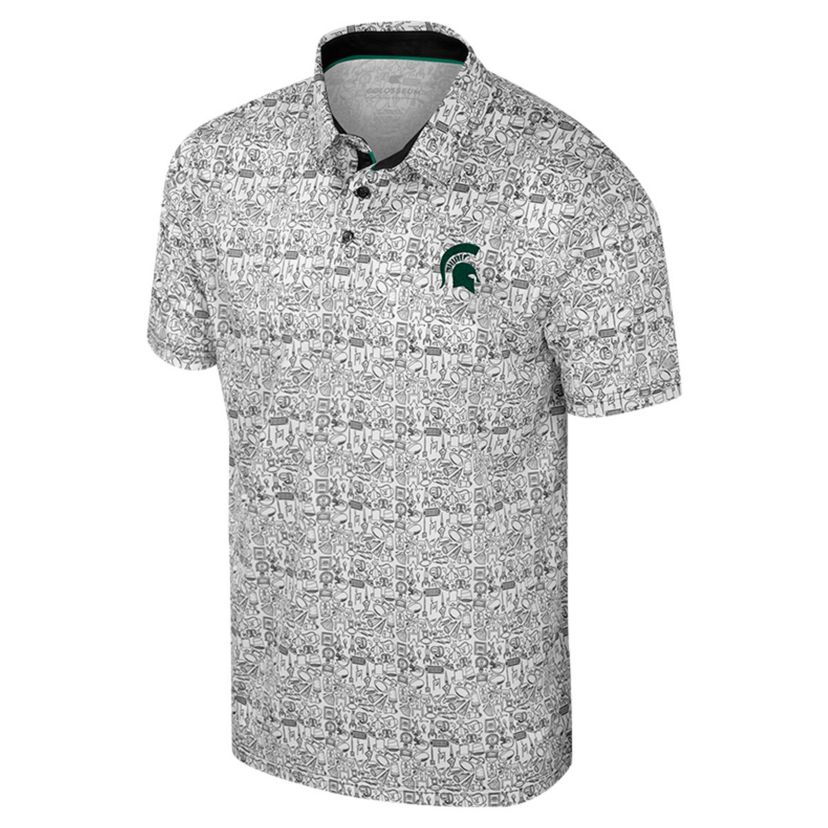 NCAA Michigan State Spartans Its Time! Allover Print Polo