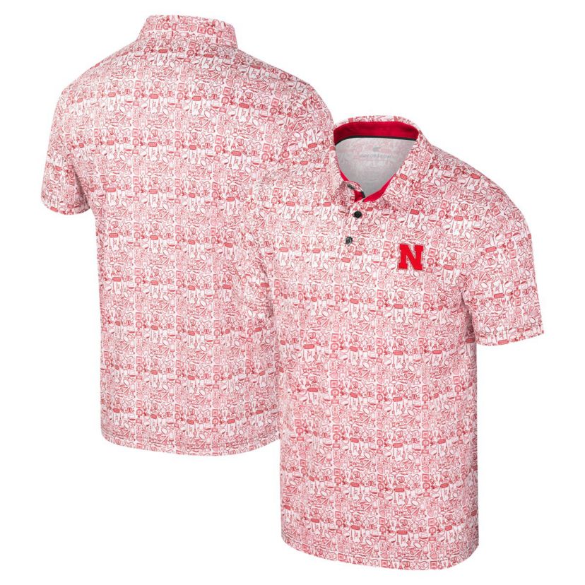 NCAA Nebraska Huskers Its Time! Allover Print Polo