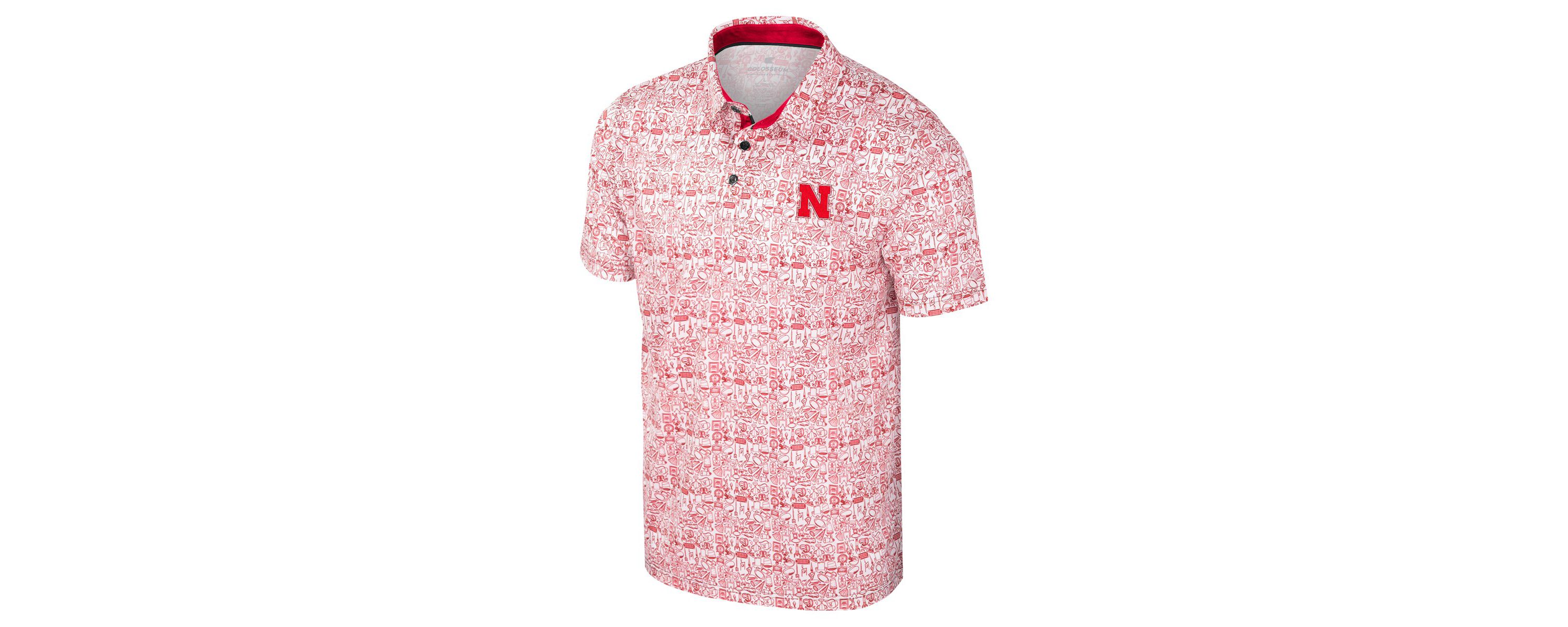 NCAA Nebraska Huskers Its Time! Allover Print Polo