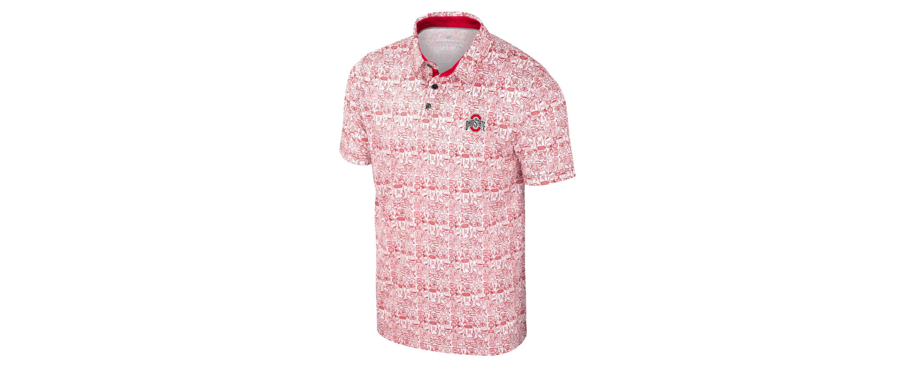 NCAA Ohio State Buckeyes Its Time! Allover Print Polo