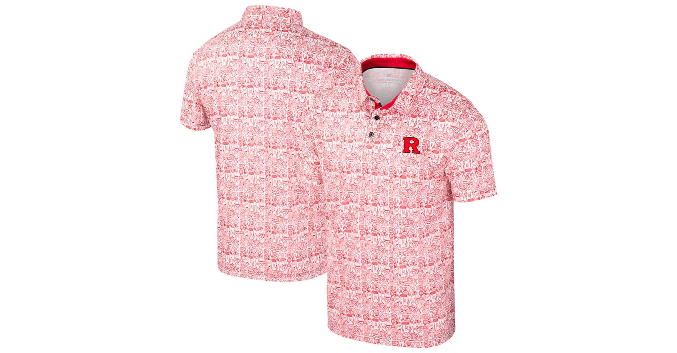Rutgers Scarlet Knights NCAA Rutgers Knights Its Time! Allover Print Polo