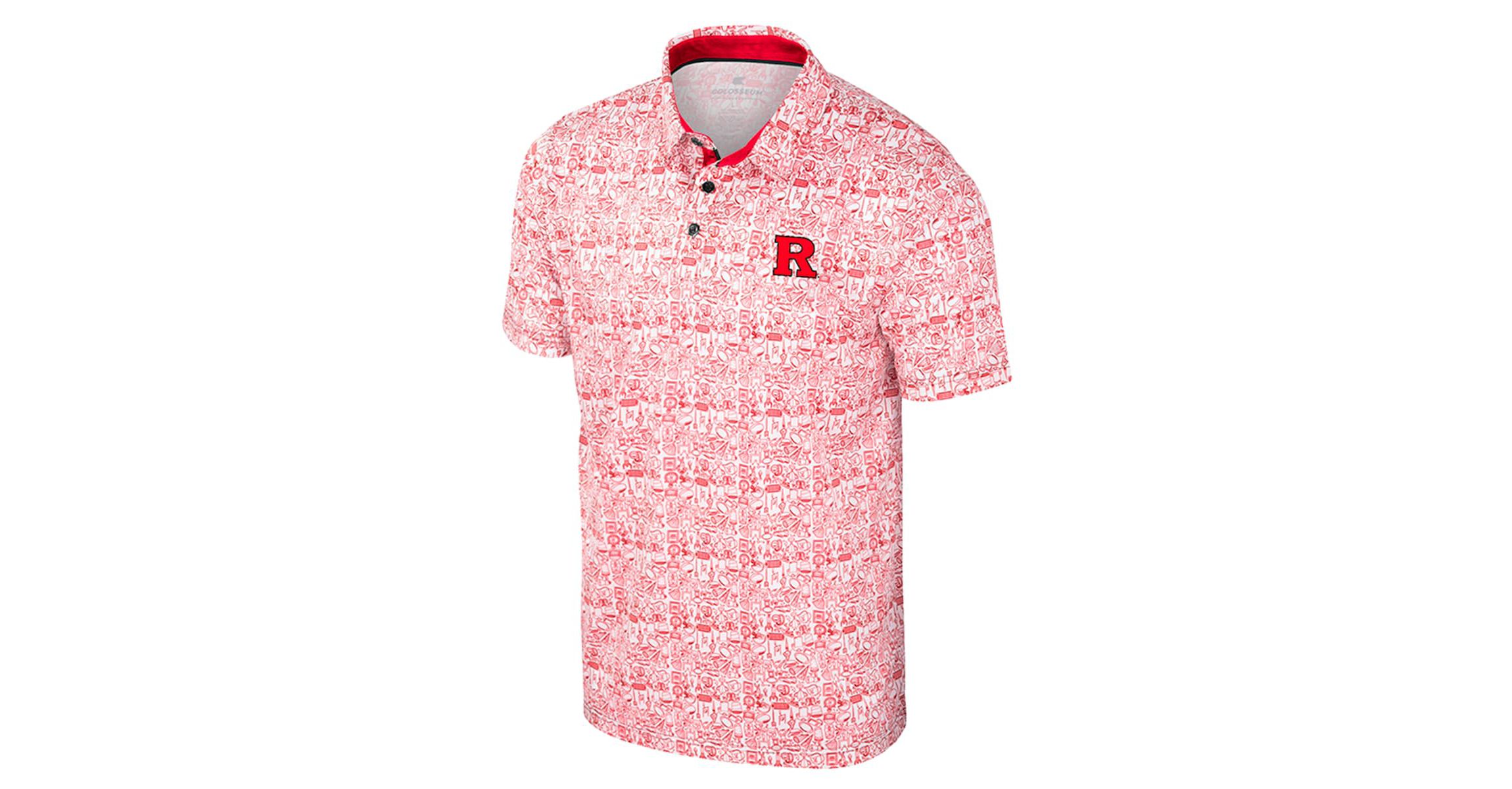 Rutgers Scarlet Knights NCAA Rutgers Knights Its Time! Allover Print Polo