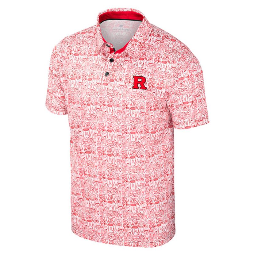 Rutgers Scarlet Knights NCAA Rutgers Knights Its Time! Allover Print Polo