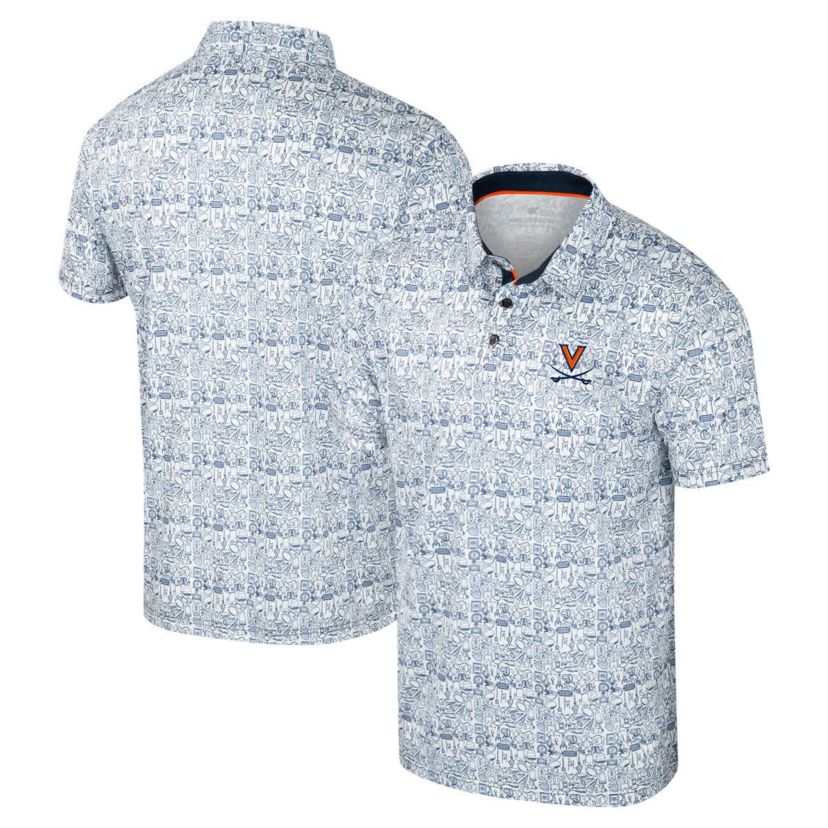 NCAA Virginia Cavaliers Its Time! Allover Print Polo