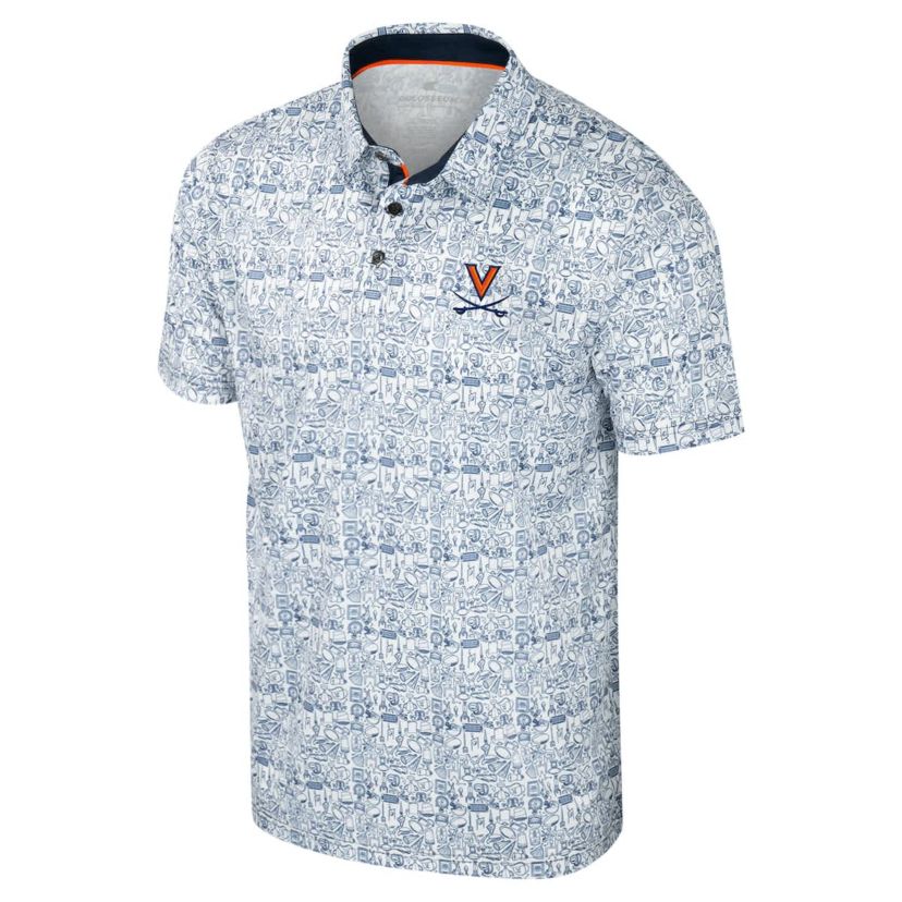 NCAA Virginia Cavaliers Its Time! Allover Print Polo