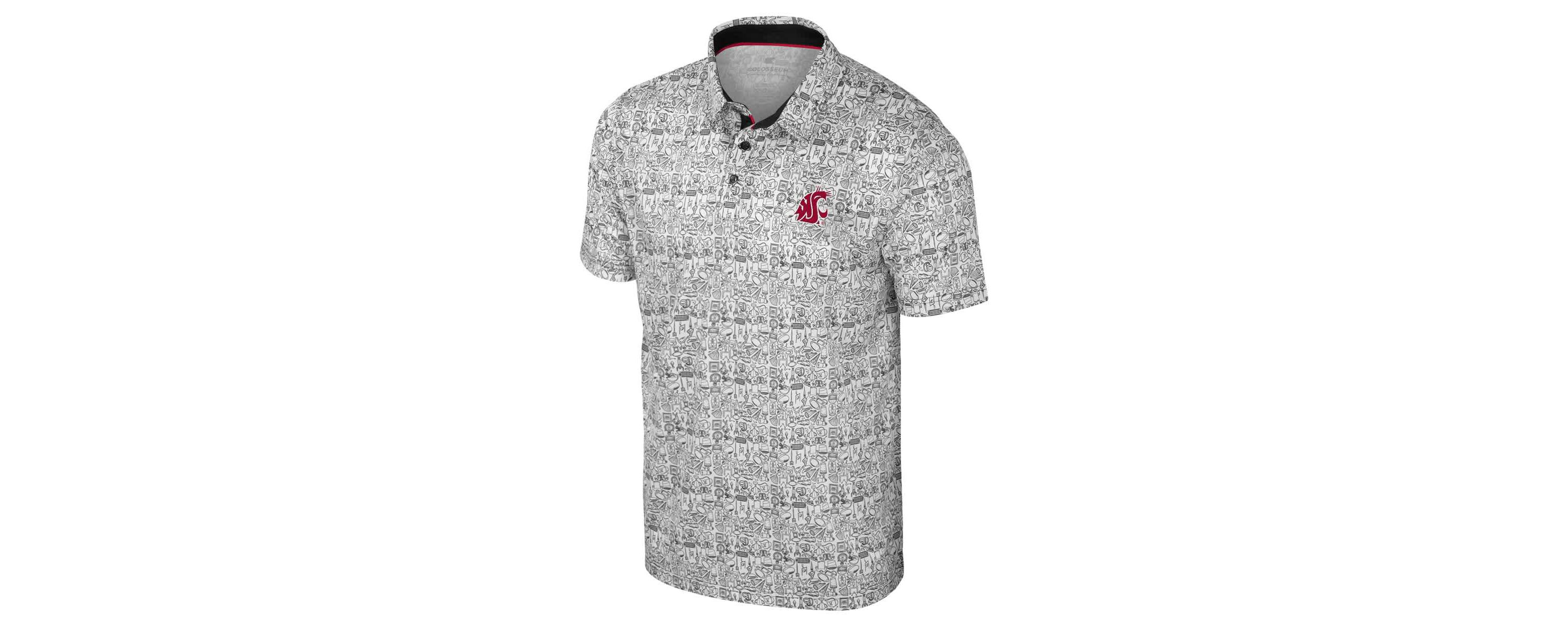 NCAA Washington State Cougars Its Time! Allover Print Polo