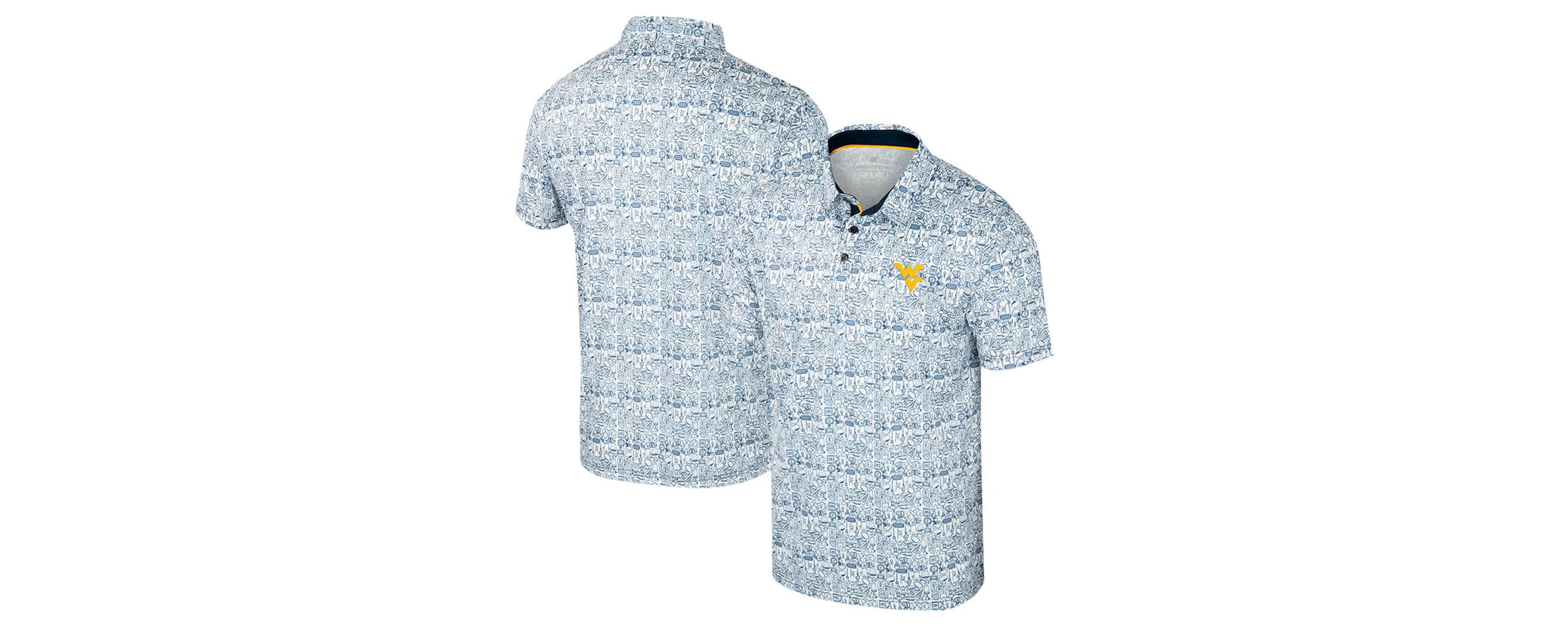 NCAA West Virginia Mountaineers Its Time! Allover Print Polo